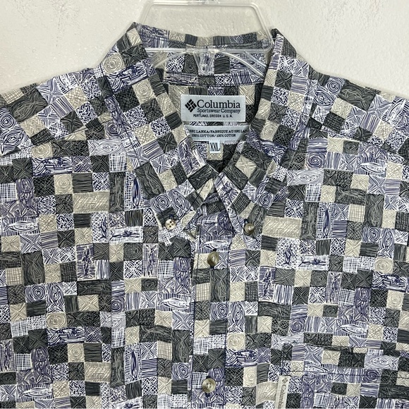 Columbia button Down Shirt Fish Print - Picture 3 of 7
